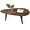 Walnut, variant on Modern Coffee Table for Living Room Small Mid Century Coffee Table Rustic Oval Coffee Tables Retro Accent Sofa Center Tables for Living Room Easy Assembly 22" D x 43" W x 18" H