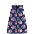 thumbnail image 2 of Hudson Baby Infant Girl Plush Faux Fur Sleeping Bag, Wearable Blanket, Navy Bold Floral, 18-24 Months, 2 of 2