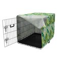 thumbnail image 3 of Succulent Dog Crate Cover, Cactus Foliage Along House Plants Essence Blooms Fragrance Wildlife, Easy to Use Pet Kennel Cover Small Dogs Puppies Kittens, 7 Sizes, Green and Turquoise, by Ambesonne, 3 of 6