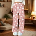 thumbnail image 2 of Kaliqueen Womens Pajama Pants Fashion Unstructured Print Soft Fleece Pj Pants Drawstring Waist Comfortable Lounge Long Pant with Pockets, 2 of 4