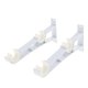 thumbnail image 1 of de 2 piezas de soporte de varilla para cortinas de ventana, soportes de varillas de cortina dobles de aluminio Blanco Soledad Soporte de barra de cortina, 1 of 7