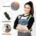 thumbnail image 2 of Majestic Train in Clouds 5 Pcs Kitchen Set Heat Resistant Oven Mitts and Non-Slip Pot Holders with Adjustable Cooking Apron, 2 of 6