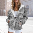 thumbnail image 2 of WZXFASHION Women'S Fashionable And Simple Zipper Hooded Drawstring Pocket Cardigan Sweatshirt Sales Today Clearance fleece zip up hoodie, 2 of 4