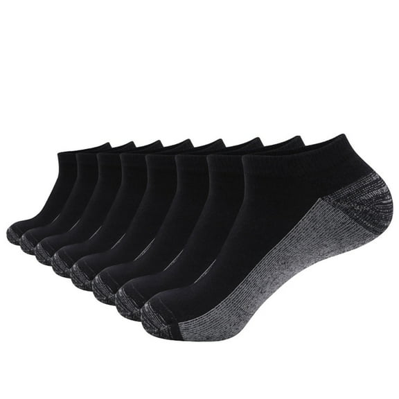 FAZVAOO Socks for Women Ankle Thick Athletic Running Socks Black