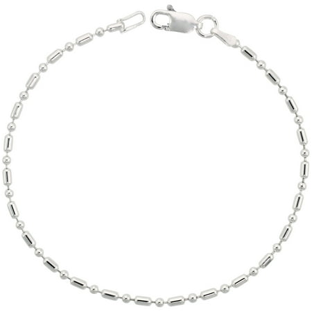Sterling Silver Dots - Sterling Silver Dot Dash Pallini Bead Ball Chain 1.8mm Nickel free Italy, sizes 7 - 30 inch