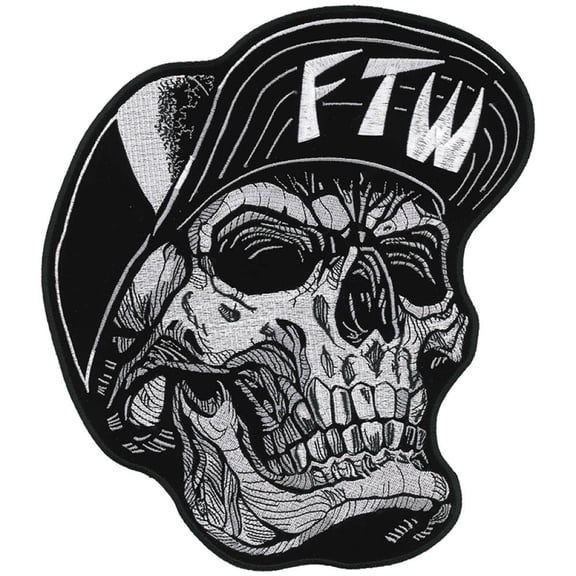 Hot Leathers PPQ1149 Snapback Skull 10'' Patch 7.5X10