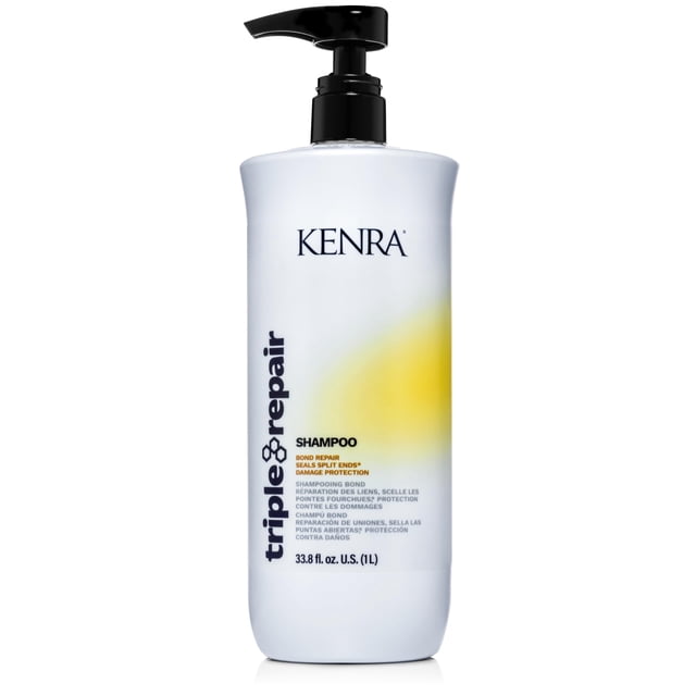 Kenra Professional Triple Repair Shampoo | Shampoo reparador | Repara enlaces debilitados o rotos | Para puntas abiertas y cabello dañado | Tecnología bond builder | Sin sulfatos