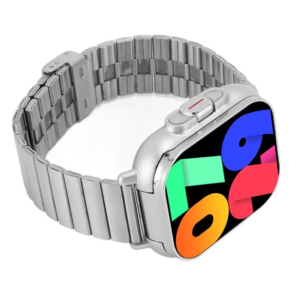 Relaj de rastroador de actividadas, modo de eJercio detectcióne de sueño relaj Inteligente con auriculares paso calórie silver acero banda para dormir