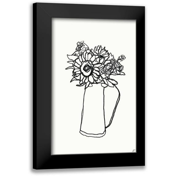 Lee, Judson 10x14 Black Modern Framed Museum Art Print Titled - Floral Arrangement V