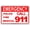Warning Sign 2, variant on Warning Sign Emergency Police Fire Medical Call 911 - 8"x12" Aluminum Metal Tin Business Safety SOS Sign