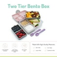 thumbnail image 3 of Melii 2 Tier Bento Box - pink - 1 count, 3 of 6