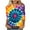 Multicolor Plus Size Blouse for Women_y, variant on CYMMPU Tie Dye 3/4 Sleeve Tunic Tops Round Neck Blouses for Women Dressy Casual Fall Fashion Shirts Spring Tops Loose Fit Ombre T-Shirts Multicolor XL