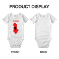 thumbnail image 4 of Albania Map Flag Cute Baby Rompers Baby Clothes (White, 0-3 Months), 4 of 5