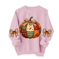 thumbnail image 4 of VKOYWKM Women's Fall Thanksgiving Sweatshirt Pumpkin Graphic Crewneck Long Sleeve Pullover Top, 4 of 5
