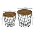 thumbnail image 4 of 2-Piece Nesting End Tables / Serve as Nightstand or Tray / Space-Saving Solution, 4 of 4