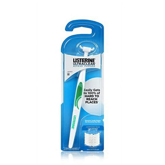Listerine Ultraclean Access Flosser Starter Kit | Proper & Durable Oral Care & Hygiene | Effective Plaque Removal, Teeth & Gum Protection , PFAS FREE | 1 Pack