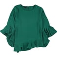 thumbnail image 1 of Blusa asimétrica de punto Alfani para mujer, verde, XX-Large, 1 of 1