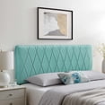 thumbnail image 2 of Headboard, Full Queen Size, Velvet, Blue, Modern Contemporary Urban Design, Bedroom Master Guest Suite, 2 of 10
