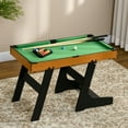 thumbnail image 2 of Soozier 38" Folding Mini Pool Table Set Tabletop Billiards Game with Cues, 2 of 10