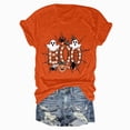 thumbnail image 4 of TOWED22 Halloween Bow Pumpkin Shirt for Women Spooky Season Graphic T Shirt Fall Halloween Short Sleeve Tee Tops(Orange,M), 4 of 5