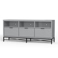 thumbnail image 3 of Origins by Alpine Milo 3 Drawer TV Console in Light Slate Grey, 3 of 3