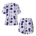thumbnail image 5 of Kdxio Daisies Flowers Print Pajamas Sets for Women Short-Sleeved Pjs with Lounge Shorts Two Piece Sleepwear S-4XL, 5 of 9