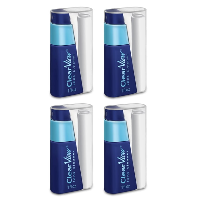 Kit limpiador de lentes portátil Clear View con solución de limpieza