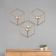 thumbnail image 3 of Candelabro geométrico 3D de estilo nórdico, candelabro de pared de Metal, adornos para decoración del hogar, dorado, 3 of 9