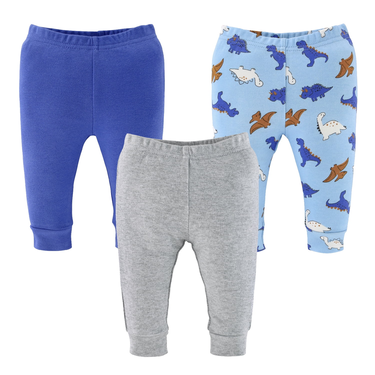 The Peanutshell Blue Dino Baby Boy Clothes Set, Sleepers, Bodysuits, Bibs and Socks, 6-9 Months, 15-Pc