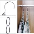 thumbnail image 2 of Cadenas para colgar ahorradoras de espacio de 50 cm, organizador de perchas de acero inoxidable para armario, cadenas mágicas para el hogar y la oficina (4 piezas), 2 of 4