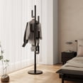 thumbnail image 2 of Perchero Muwuele de madera maciza con 6 ganchos, 180 cm, color negro, 2 of 9