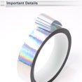thumbnail image 3 of Unique Bargains 1 Roll Universal Air-Release Adhesive Pinstripe Tape Holographic Chrome Silver Tone 0.87"x164.04ft, 3 of 6