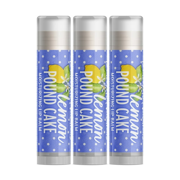 Delight Naturals Lemon Pound Cake Lip Balm - 3 Pack