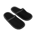 thumbnail image 2 of Unique Bargains 1 Pair Disposable Slippers Foldable Closed Toe Hotel Slippers Large Black, 2 of 5