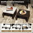 thumbnail image 7 of Costway 2 PCS Patio PE Rattan Ottomans with Soft Zippered Cushions for Deck Outdoor White, 7 of 7