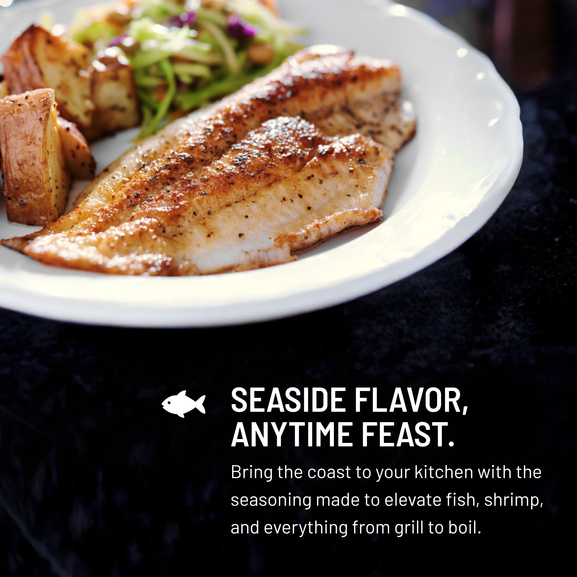 Osmo Coastal Catch Seasoning for Seafood, Chef-Crafted Michelin-Star Quality Seasoning, 3.9 oz Powder