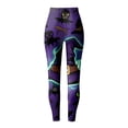 thumbnail image 5 of Halloween Leggings for Women High Waisted Fall Athletic Workout Legging Soft Stretch Printed Gym Yoga Pants Plus(Dark Purple,XL), 5 of 6