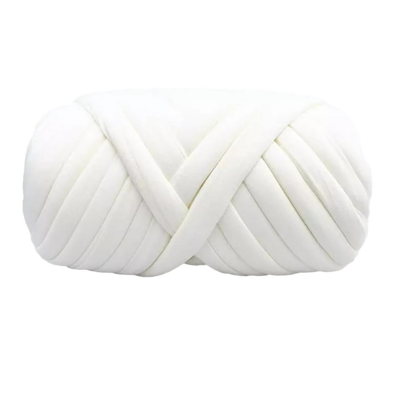 Amrka 100g/1ball Soft Cotton Hand Knitting Yarn Super Chunky Bulky Woven Worested Yarn for Crochet (Black & White)