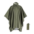 thumbnail image 1 of Poncho de Pluie S SERENABLE avec Capuche, Imperméable Réutilisable pour Événement Sportif, Randonnée, Camping, Vert, 1 of 9