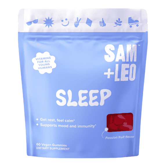 SAM LEO SLEEP Gummy Vitamin for Kids and Teens - Fruit flavor, Vegan
