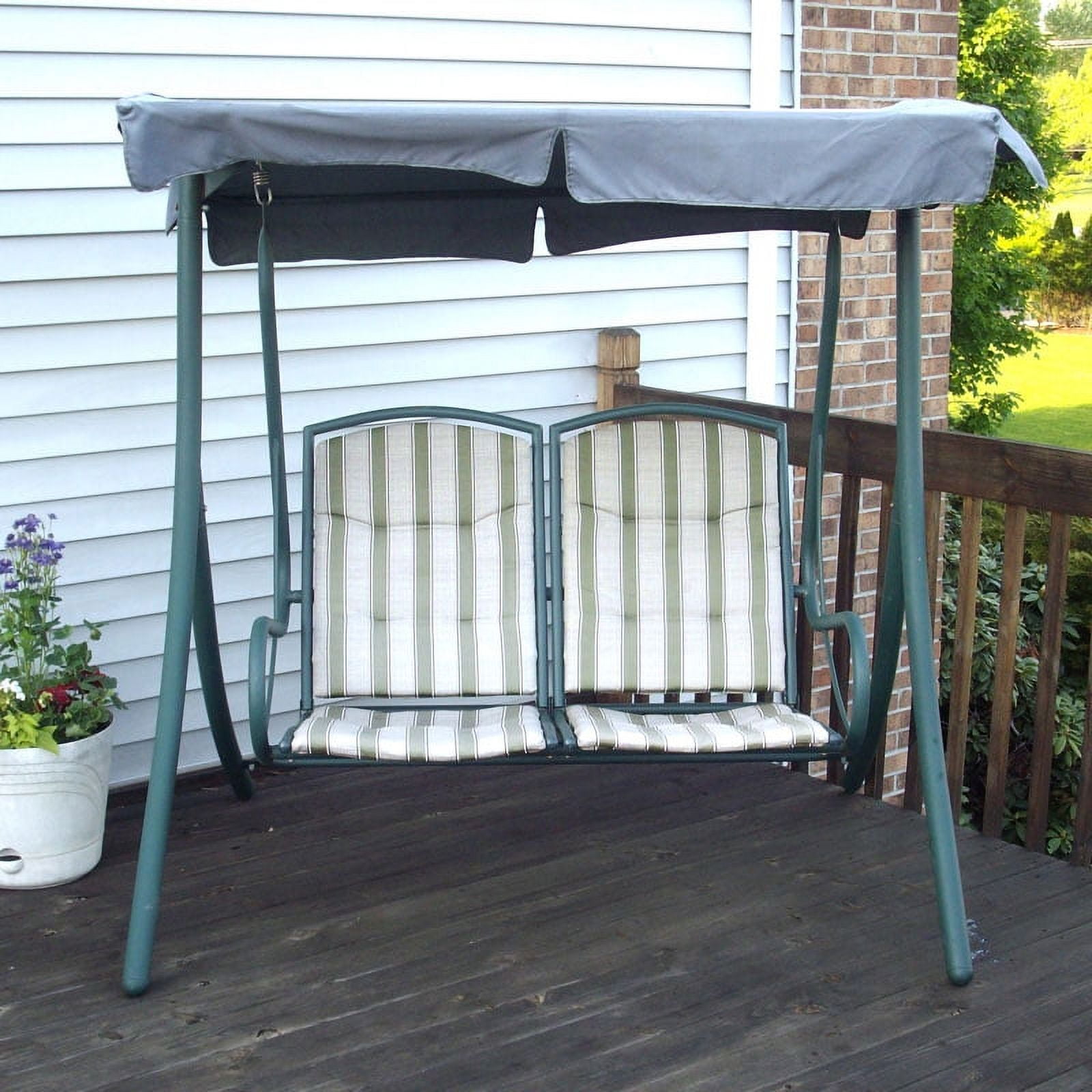 Garden Winds Replacement Canopy Top for Walmart 2 Seater Swing