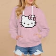 thumbnail image 2 of Sudadera holgada con estampado de Hello Kitty para mujer, ropa con capucha de gran tamaño, estilo Anime, alta calidad, gran oferta, Otoño, 2022, 2 of 3