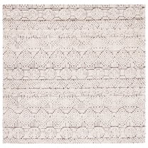 SAFAVIEH Classic Vintage Nina Geometric Area Rug, Natural/Ivory, 6' x 6' Square