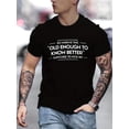 thumbnail image 1 of Camiseta con estampado de eslogan elegante para hombre, camiseta gráfica, ropa de verano para hombre, camisetas para adultos, hombres, mujeres, adolescentes, jóvenes., 1 of 6