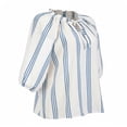 thumbnail image 3 of Blusa George para Mujer, Cuello V con Abertura en Costados Azul Talla M, 3 of 4