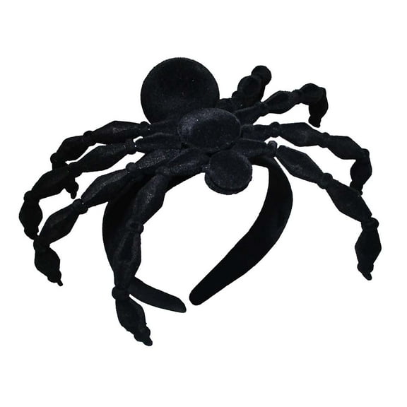Nicky Bigs Novelties Womens Poseable Spider Headband- Witch Halloween Spider Hair Hoop Festival Cosplay Costume Accessory, Black