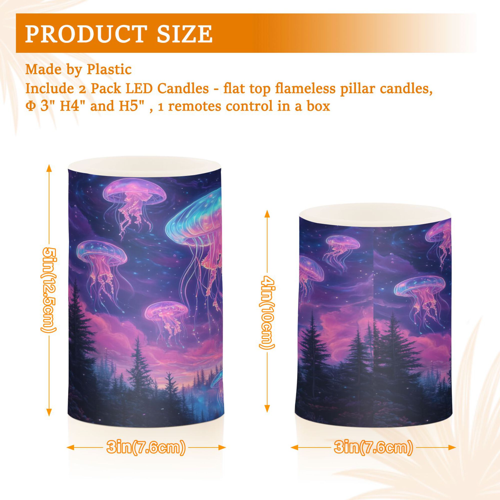 Yayeee Flameless Candles with Remote Flickering Battery Operated Multi Color Changing, Geometric Patterns