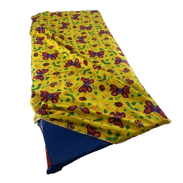 KinderMat Sheets, 100% Flannel Cotton, Full Nap Mat Washable Cover, Bug Buddies, Regular, 47" x 22", Great for Daycare & Family Households