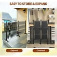 thumbnail image 3 of Aluminum Expandable Garden Fence, Portable Barricade Gate with Casters, Expansion Size 201×15.2×40.6 inches, Adjustable Flexible Fence Mobile Barricade Safety Barrier, 3 of 9
