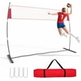 thumbnail image 1 of 12ft Freestanding Volleyball Net Set Portátil Outdoor/Indoor System Altura Ajustable con Carry Bag para Backyard Beach Park Rojo, 1 of 7